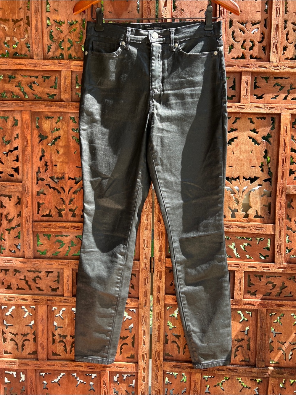 BR Faux Leather High Rise Skinny Jeans